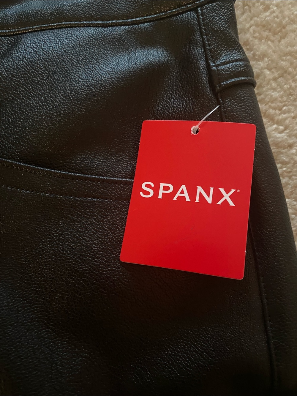 Spanx NWT black faux leather pull on pants size 1XL - Picture 2 of 7